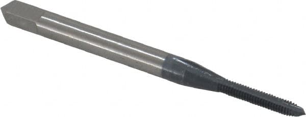 OSG - M2x0.40 Metric Coarse, 2 Flute, elektraLUBE Finish, High Speed Steel Spiral Point Tap - Plug Chamfer, Right Hand Thread, 1-3/4" OAL, 7/16" Thread Length, 6H Class of Fit, Series 102M - Exact Industrial Supply