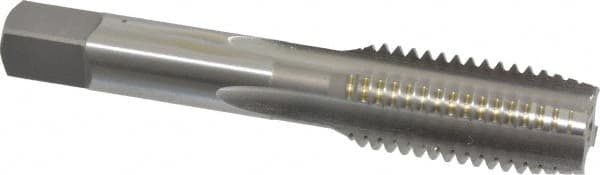 OSG - M18x2.50 Metric Coarse 4 Flute Bright Finish High Speed Steel Straight Flute Standard Hand Tap - Plug, Right Hand Thread, 4-1/32" OAL, 1-13/16" Thread Length, D7 Limit, Oversize - Exact Industrial Supply