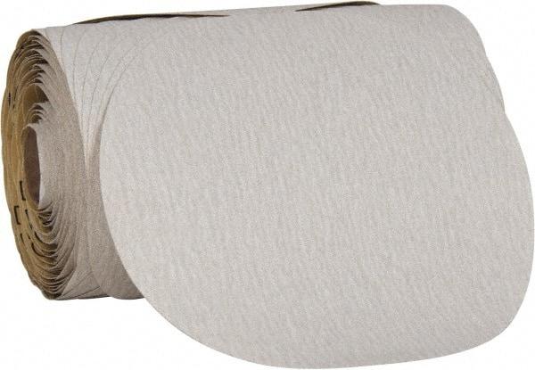 Made in USA - 6" Diam, 120 Grit Aluminum Oxide Adhesive PSA Disc - Fine Grade, C Weighted Paper Backing, For Low Speed Dual-Action Sanders, Random Orbital Sanders - Benchmark Tooling