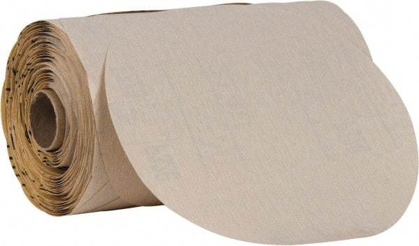 Made in USA - 6" Diam, 320 Grit Aluminum Oxide Adhesive PSA Disc - Extra Fine Grade, C Weighted Paper Backing, For Low Speed Dual-Action Sanders, Random Orbital Sanders - Benchmark Tooling