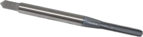 OSG - M2.5x0.45 Metric Coarse 6H 3 Flute elektraLUBE Finish High Speed Steel Straight Flute Standard Hand Tap - Bottoming, Right Hand Thread, 1-13/16" OAL, 1/2" Thread Length, D3 Limit - Exact Industrial Supply