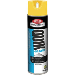 Krylon - 20 fl oz Yellow Marking Paint - 600' Coverage at 1" Wide, Water-Based Formula - Benchmark Tooling