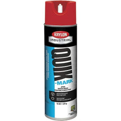 Krylon - 20 fl oz Red Marking Paint - 600' Coverage at 1" Wide, Water-Based Formula - Benchmark Tooling