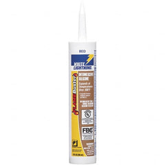 White Lightning - 10 oz Cartridge Red RTV Silicone Caulk - -14 to 230°F Operating Temp - Benchmark Tooling