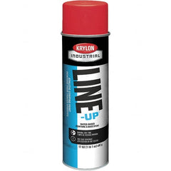 Krylon - 20 fl oz Red Striping Paint - 602' Coverage at 2" Wide, Water-Based Formula - Benchmark Tooling