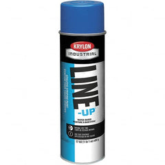 Krylon - 20 fl oz Blue Field Marking Paint - 602' Coverage at 2" Wide, Water-Based Formula - Benchmark Tooling