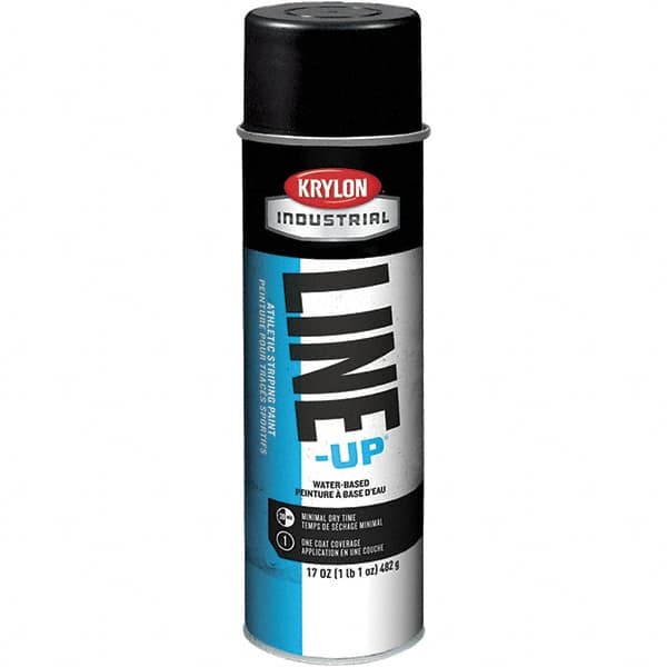 Krylon - 20 fl oz Black Field Marking Paint - 602' Coverage at 2" Wide, Water-Based Formula - Benchmark Tooling