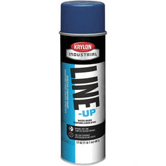 Krylon - 20 fl oz Blue Field Marking Paint - 602' Coverage at 2" Wide, Water-Based Formula - Benchmark Tooling