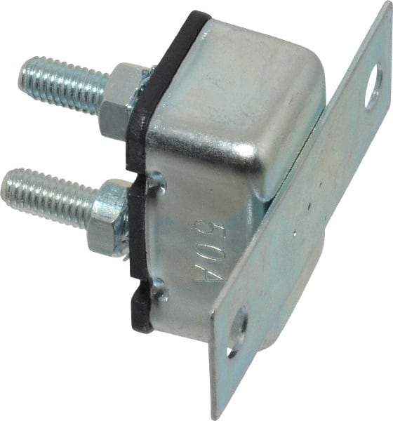 Value Collection - 50 Amp Automotive Heavy Duty Stud Terminal Circuit Breaker - Crosswise Bracket Mount, 1.259" Long x 0.838" Wide 0.652" High - Benchmark Tooling