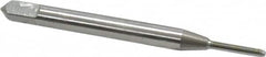 OSG - #0-80 UNF 3B 2 Flute Bright Finish High Speed Steel Straight Flute Standard Hand Tap - Bottoming, Right Hand Thread, 1-5/8" OAL, 5/16" Thread Length, H1 Limit, Oversize - Exact Industrial Supply
