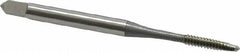 OSG - #4-40 UNC 2 Flute Bright Finish High Speed Steel Straight Flute Standard Hand Tap - Plug, Right Hand Thread, 1-7/8" OAL, 9/16" Thread Length, H1 Limit, Oversize - Exact Industrial Supply