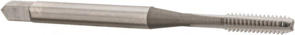 OSG - #4-40 UNC 3 Flute Bright Finish High Speed Steel Straight Flute Standard Hand Tap - Bottoming, Right Hand Thread, 1-7/8" OAL, 9/16" Thread Length, H1 Limit, Oversize - Exact Industrial Supply