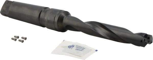 Allied Machine and Engineering - Series 1, 13/16" Max Diam, 4MT Taper Shank, Helical Flute Spade Drill - 4-3/4" Max Depth, Standard Length - Benchmark Tooling