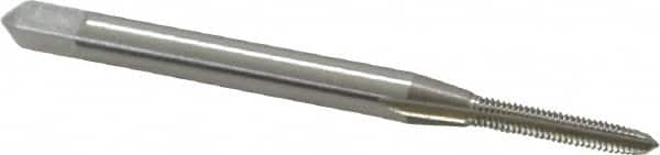 OSG - #2-64 UNF 2B 3 Flute Bright Finish High Speed Steel Straight Flute Standard Hand Tap - Plug, Right Hand Thread, 1-3/4" OAL, 7/16" Thread Length, H2 Limit, Oversize - Exact Industrial Supply