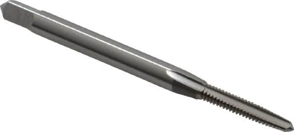 OSG - #3-48 UNC 2B 3 Flute Bright Finish High Speed Steel Straight Flute Standard Hand Tap - Taper, Right Hand Thread, 1-13/16" OAL, 1/2" Thread Length, H2 Limit, Oversize - Exact Industrial Supply