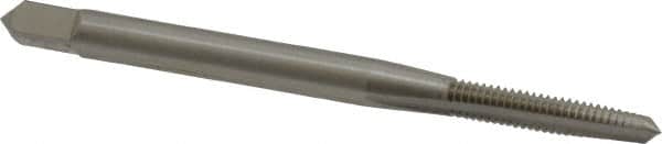 OSG - #4-48 UNF 2B 3 Flute Bright Finish High Speed Steel Straight Flute Standard Hand Tap - Taper, Right Hand Thread, 1-7/8" OAL, 9/16" Thread Length, H2 Limit, Oversize - Exact Industrial Supply