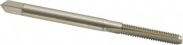 OSG - #5-40 UNC 2B/3B 2 Flute Bright Finish High Speed Steel Straight Flute Standard Hand Tap - Bottoming, Right Hand Thread, 1-15/16" OAL, 5/8" Thread Length, H2 Limit, Oversize - Benchmark Tooling