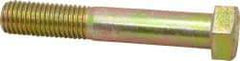 Made in USA - 3/4-10 UNC, 4-1/2" Length Under Head Hex Head Cap Screw - Partially Threaded, Grade 8 Alloy Steel, Zinc Yellow Dichromate Finish, 1-1/8" Hex - Benchmark Tooling