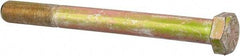 Made in North America - 7/8-14 UNF, 9" Length Under Head Hex Head Cap Screw - Partially Threaded, Grade 8 Alloy Steel, Zinc Yellow Dichromate Finish, 1-5/16" Hex - Benchmark Tooling