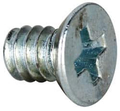 Value Collection - #4-40 UNC, 3/16" OAL Phillips Drive Machine Screw - Flat Undercut Head, Grade J82 Steel, Zinc-Plated Finish, Without Washer - Benchmark Tooling