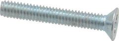 Value Collection - M2.5x0.45 Metric Coarse, 16mm OAL Phillips Drive Machine Screw - Flat Head, Grade 4.8 Steel, Zinc-Plated Finish, Without Washer - Benchmark Tooling