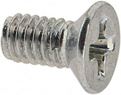 Value Collection - M2.5x0.45 Metric Coarse, 5mm OAL Phillips Drive Machine Screw - Flat Head, Grade 4.8 Steel, Zinc-Plated Finish, Without Washer - Benchmark Tooling