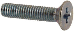Value Collection - M3x0.50 Metric Coarse, 14mm OAL Phillips Drive Machine Screw - Flat Head, Grade 4.8 Steel, Zinc-Plated Finish, Without Washer - Benchmark Tooling