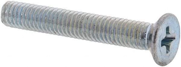 Value Collection - M3x0.50 Metric Coarse, 20mm OAL Phillips Drive Machine Screw - Flat Head, Grade 4.8 Steel, Zinc-Plated Finish, Without Washer - Benchmark Tooling