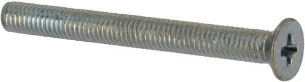 Value Collection - M3x0.50 Metric Coarse, 30mm OAL Phillips Drive Machine Screw - Flat Head, Grade 4.8 Steel, Zinc-Plated Finish, Without Washer - Benchmark Tooling