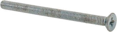 Value Collection - M3x0.50 Metric Coarse, 40mm OAL Phillips Drive Machine Screw - Flat Head, Grade 4.8 Steel, Zinc-Plated Finish, Without Washer - Benchmark Tooling