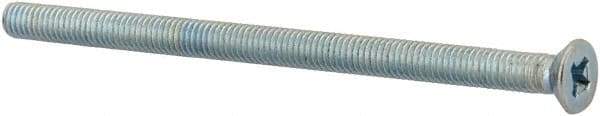 Value Collection - M3x0.50 Metric Coarse, 50mm OAL Phillips Drive Machine Screw - Flat Head, Grade 4.8 Steel, Zinc-Plated Finish, Without Washer - Benchmark Tooling