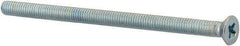 Value Collection - M3x0.50 Metric Coarse, 50mm OAL Phillips Drive Machine Screw - Flat Head, Grade 4.8 Steel, Zinc-Plated Finish, Without Washer - Benchmark Tooling