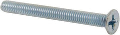Value Collection - M4x0.70 Metric Coarse, 40mm OAL Phillips Drive Machine Screw - Flat Head, Grade 4.8 Steel, Zinc-Plated Finish, Without Washer - Benchmark Tooling
