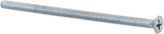 Value Collection - M4x0.70 Metric Coarse, 80mm OAL Phillips Drive Machine Screw - Flat Head, Grade 4.8 Steel, Zinc-Plated Finish, Without Washer - Benchmark Tooling