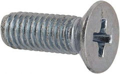 Value Collection - M5x0.80 Metric Coarse, 14mm OAL Phillips Drive Machine Screw - Flat Head, Grade 4.8 Steel, Zinc-Plated Finish, Without Washer - Benchmark Tooling