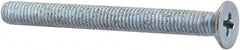 Value Collection - M5x0.80 Metric Coarse, 50mm OAL Phillips Drive Machine Screw - Flat Head, Grade 4.8 Steel, Zinc-Plated Finish, Without Washer - Benchmark Tooling