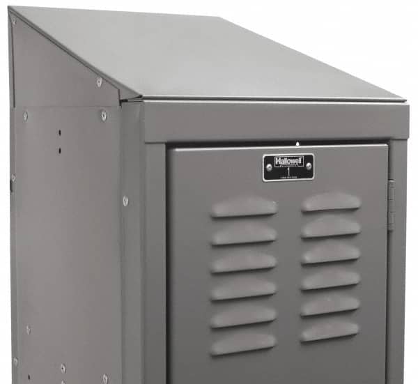Hallowell - 15" Wide x 7" High x 21" Deep, Locker Slope Top - Benchmark Tooling