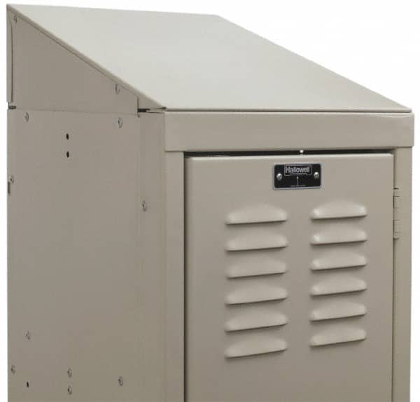 Hallowell - 12" Wide x 4" High x 12" Deep, Locker Slope Top - Benchmark Tooling
