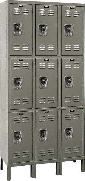 Hallowell - 9 Door, 3 Tier, Ready-Built Wardrobe & Box Lockers - Benchmark Tooling