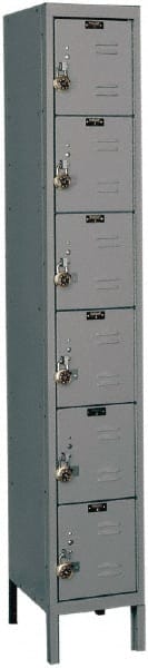 Hallowell - 6 Door, 6 Tier, Ready-Built Wardrobe & Box Lockers - Benchmark Tooling