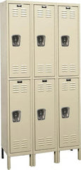 Hallowell - 6 Door, 2 Tier, Galvanite Corrosion Resistant Wardrobe & Box Lockers - Benchmark Tooling