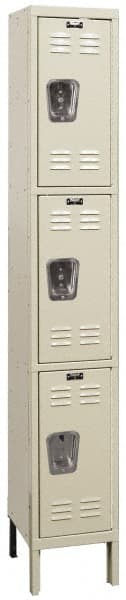 Hallowell - 3 Door, 3 Tier, Galvanite Corrosion Resistant Wardrobe & Box Lockers - Benchmark Tooling