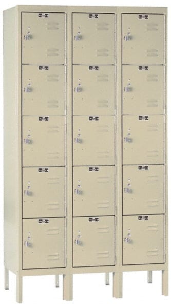 Hallowell - 15 Door, 5 Tier, Premium Box Lockers - Benchmark Tooling