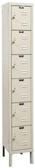 Hallowell - 6 Door, 6 Tier, Galvanite Corrosion Resistant Wardrobe & Box Lockers - Benchmark Tooling