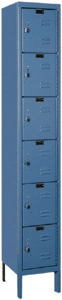 Hallowell - 6 Door, 6 Tier, Premium Box Lockers - Benchmark Tooling