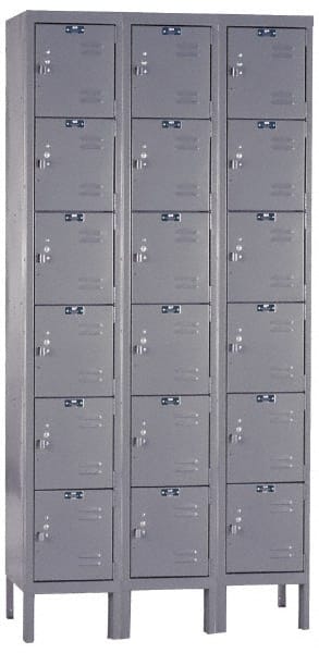 Hallowell - 18 Door, 6 Tier, Premium Box Lockers - Benchmark Tooling