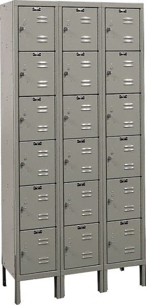 Hallowell - 18 Door, 6 Tier, Premium Box Lockers - Benchmark Tooling