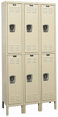 Hallowell - 6 Door, 2 Tier, Galvanite Corrosion Resistant Wardrobe & Box Lockers - Benchmark Tooling