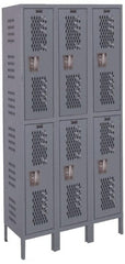 Hallowell - 6 Door, 2 Tier, Heavy-Duty Ventilated Wardrobe & Box Lockers - Benchmark Tooling