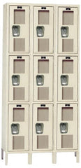 Hallowell - 9 Door, 3 Tier, Safety-View Wardrobe Lockers - Benchmark Tooling